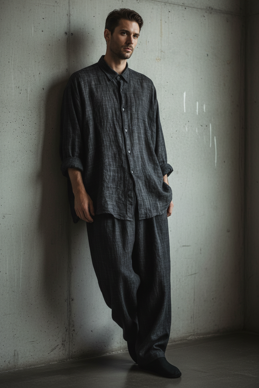 Banana Fabric Shirt - Dark Charcoal